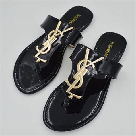 ysl classic slides women|yves saint laurent flat sandals.